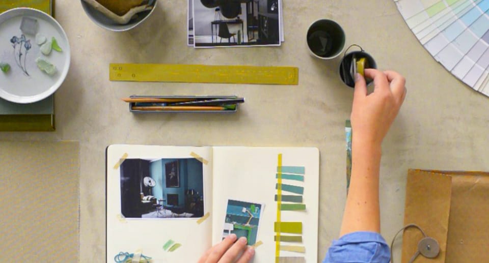 Moodboard με αποχρώσεις για έμπνευση