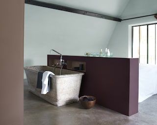 Add depth to mint green with deep purple