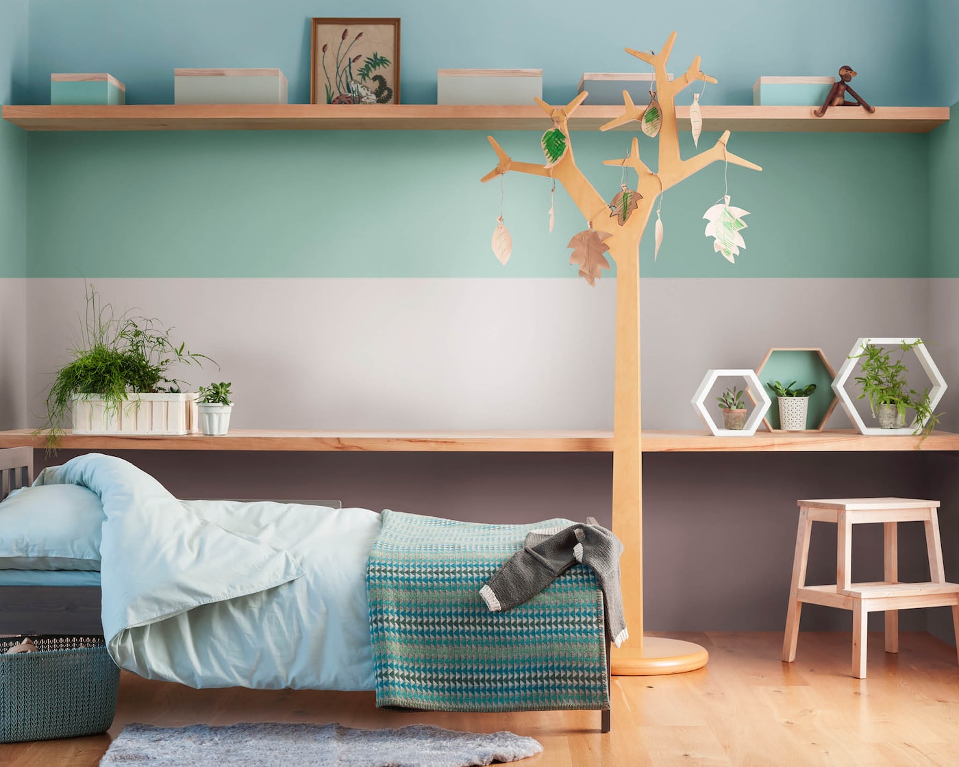 Paint your child’s bedroom in nature-inspired tones and Heart Wood