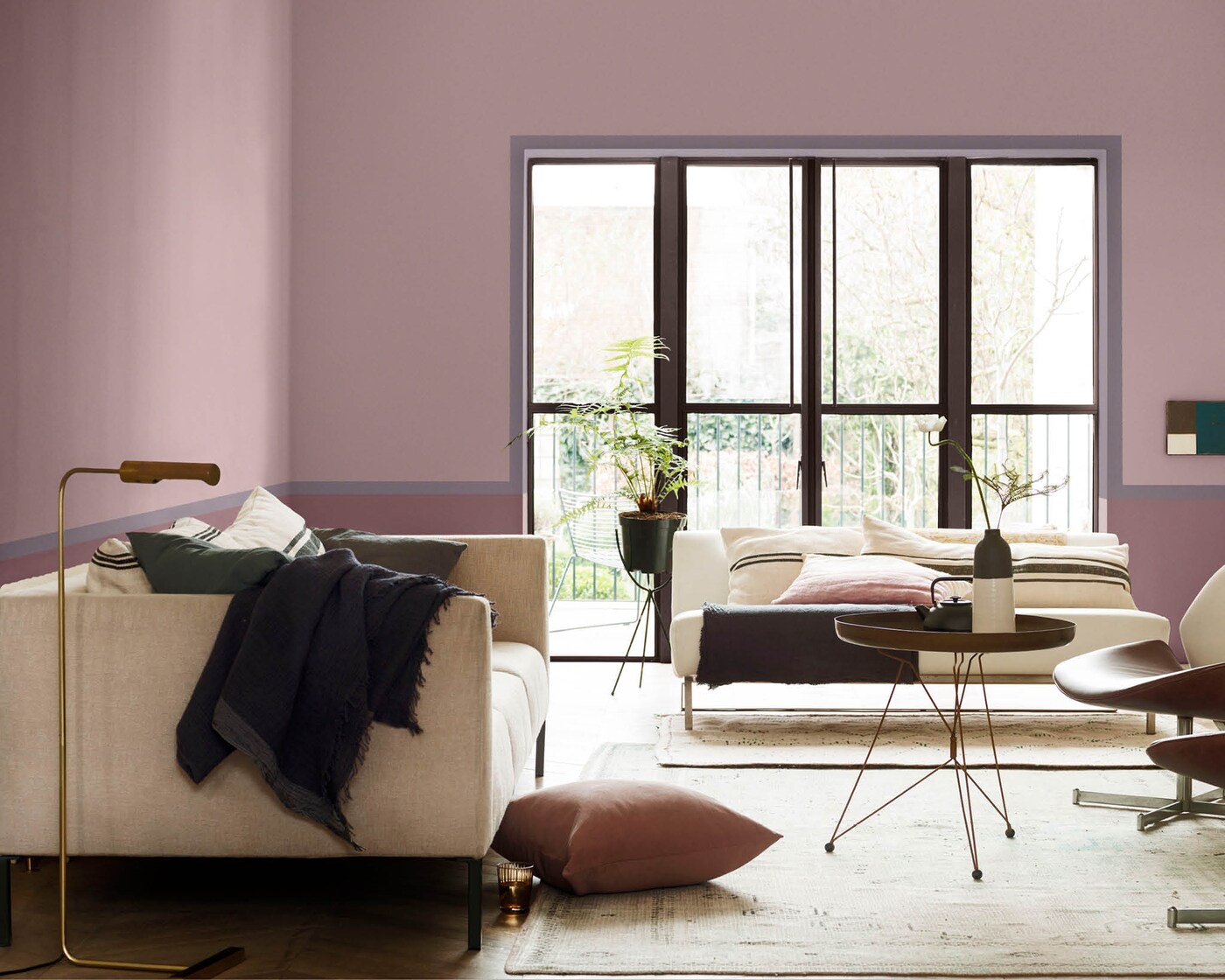 Calming colours in a living room