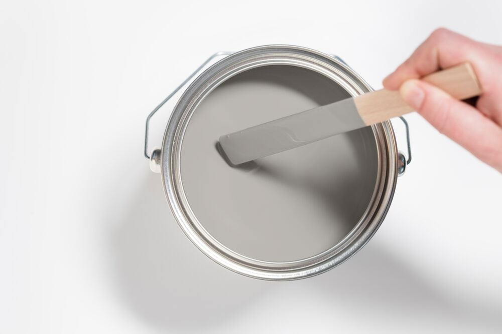 Black painted metal gate