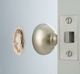 wall damage door knob