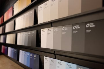 Mur de de couleur du concept AkzoNobel Color Studio en magasin