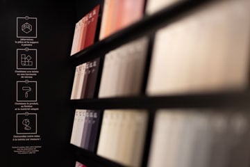 Mur de de couleur du concept AkzoNobel Color Studio en magasin