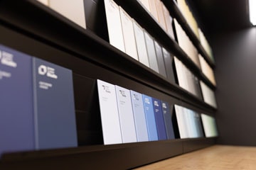 Mur de de couleur du concept AkzoNobel Color Studio en magasin