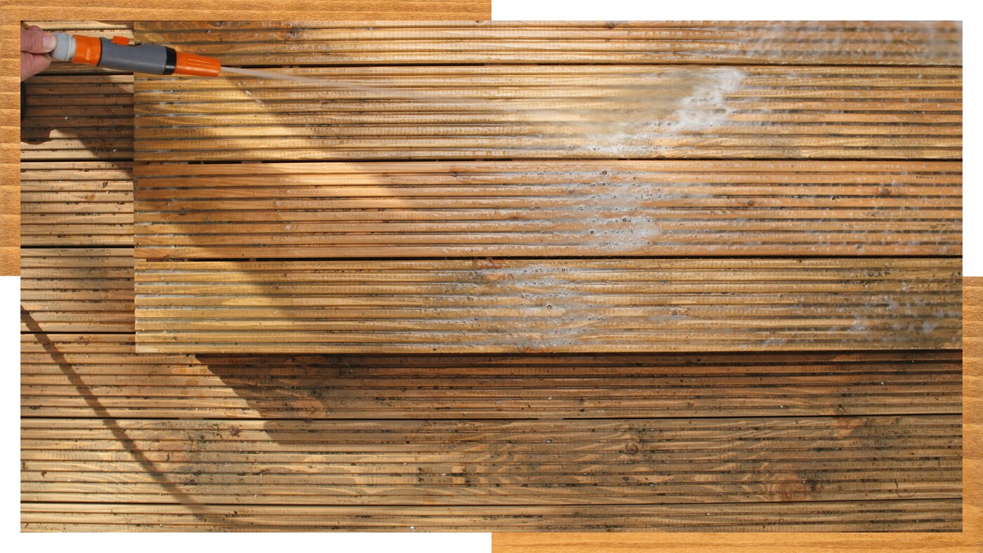 Pinotex koka terases ellosana mazgasana ar uden