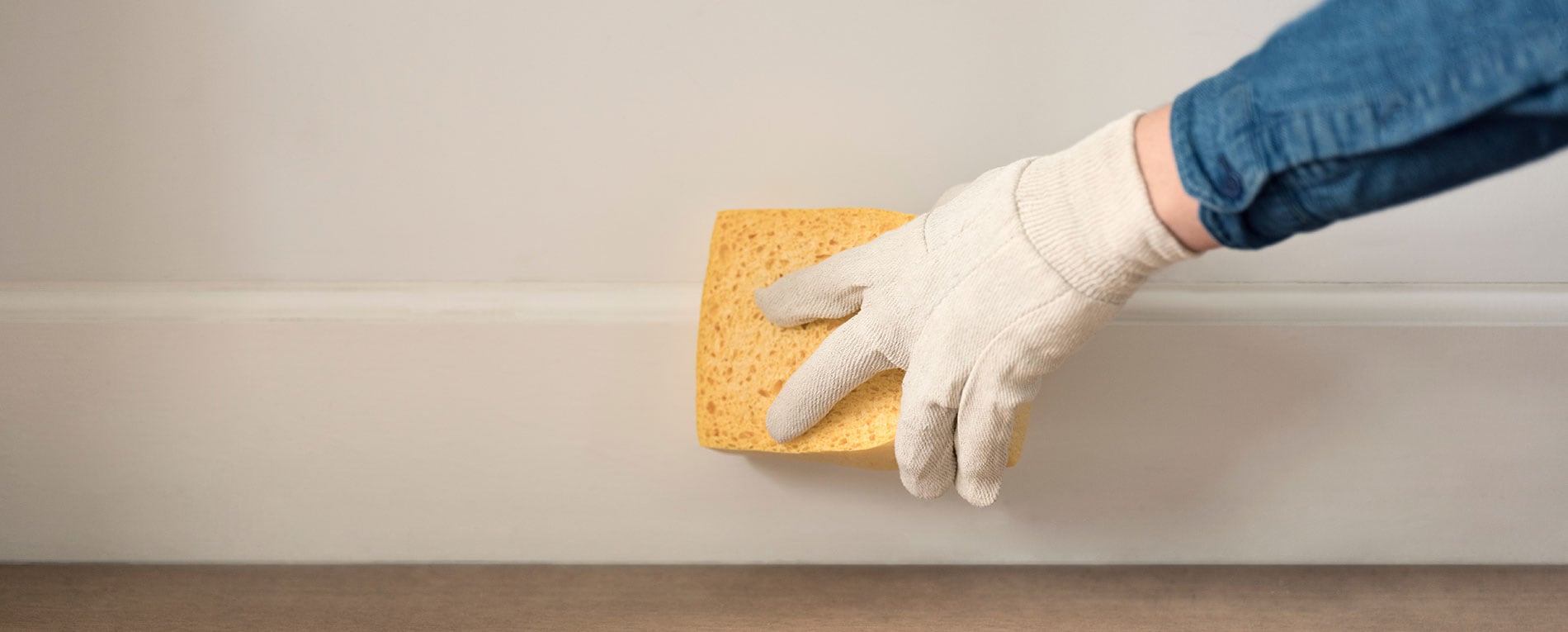 Cleaning a wall
